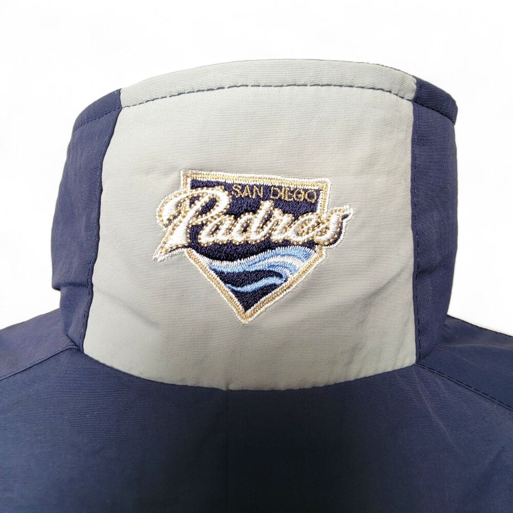 Vintage San Diego Padres Windbreaker Jacket Majestic Authentic Women's MLB Large - Picture 9 of 15